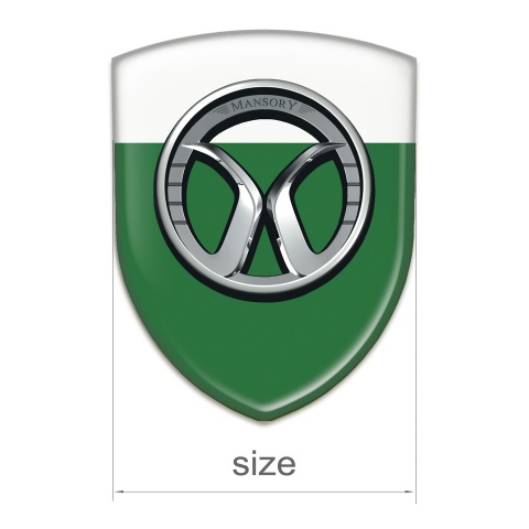 Mansory Self Adhesive Car logo Emblem Green White Edition 