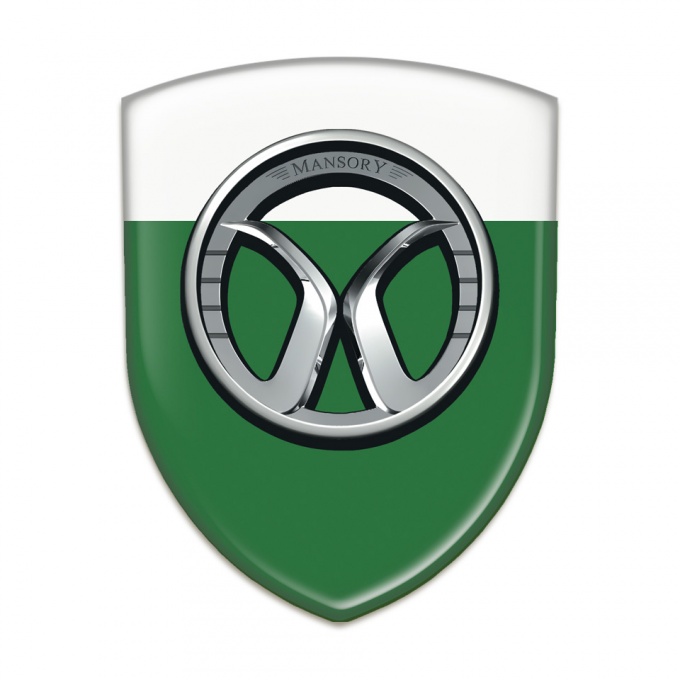 Mansory Self Adhesive Car logo Emblem Green White Edition 