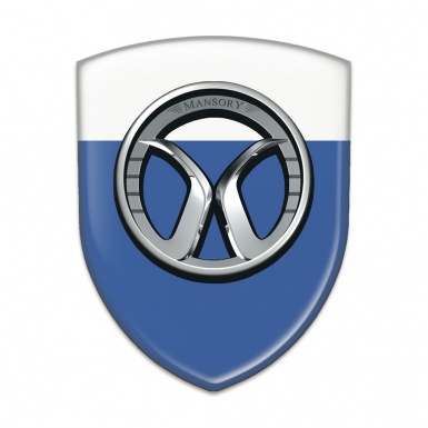Mansory Car Interior Badge Blue White Edition 