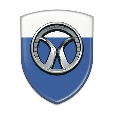 Mansory Car Interior Badge Blue White Edition 