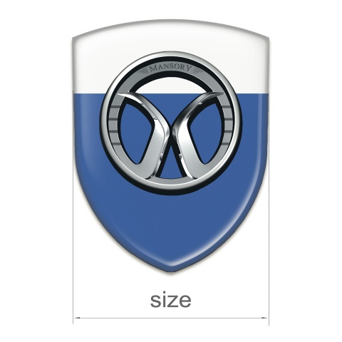 Mansory Car Interior Badge Blue White Edition 