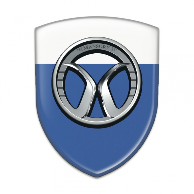 Mansory Car Interior Badge Blue White Edition 