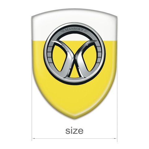Mansory Silicone Car Decal Badge Yellow White Edition 