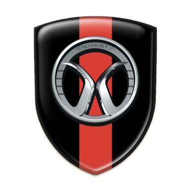 Mansory Tuning Emblem Blak with Red band Edition 