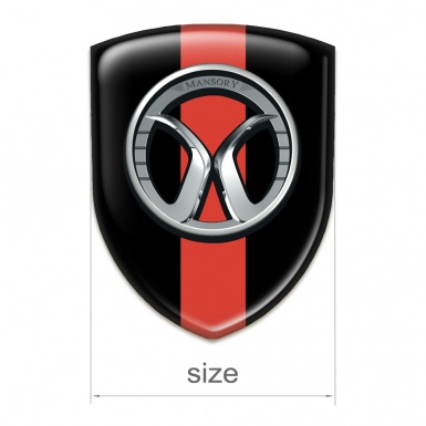 Mansory Tuning Emblem Blak with Red band Edition 
