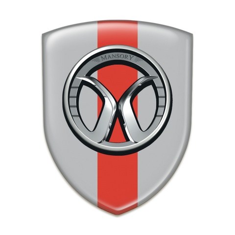 Mansory Domed Emblem grey with Red Band Edition 
