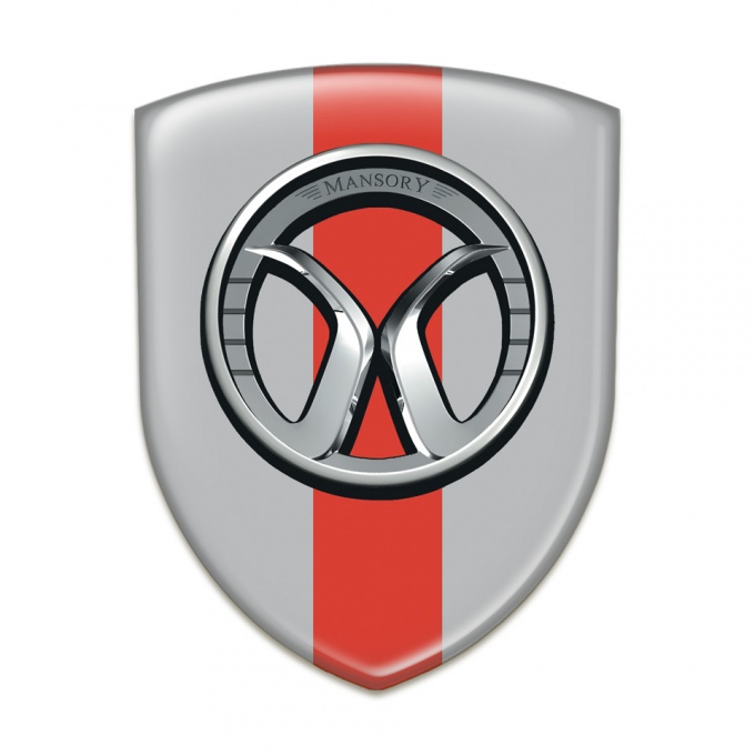Mansory Domed Emblem grey with Red Band Edition 