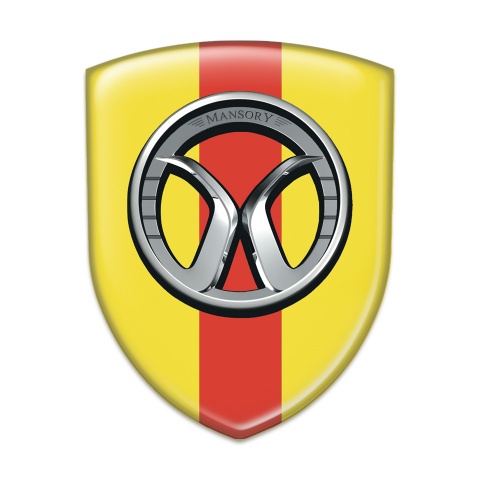 Mansory 3D Gel Emblem Yellow with Red band Edition 