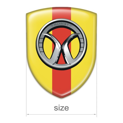 Mansory 3D Gel Emblem Yellow with Red band Edition 