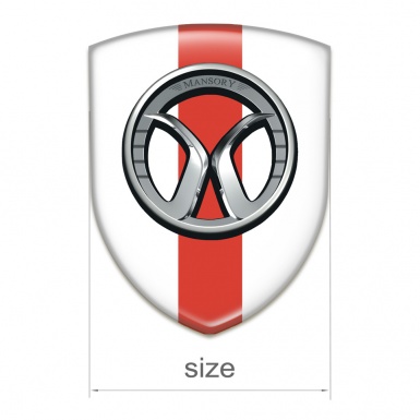 Mansory Emblem Exterior White with Red Band Edition 