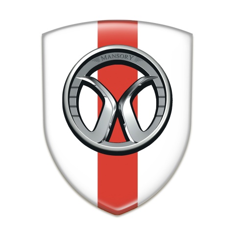Mansory Emblem Exterior White with Red Band Edition 