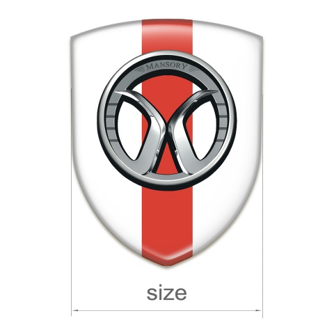 Mansory Emblem Exterior White with Red Band Edition 