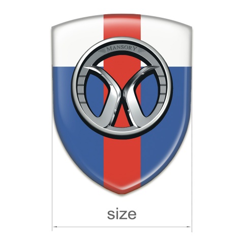 Mansory Tuning Badge Blue White with Red Band Edition 