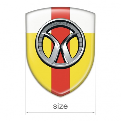 Mansory Car Accessories Badge Yellow White with Red Band Edition 