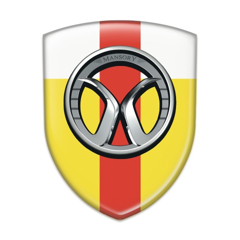 Mansory Car Accessories Badge Yellow White with Red Band Edition 