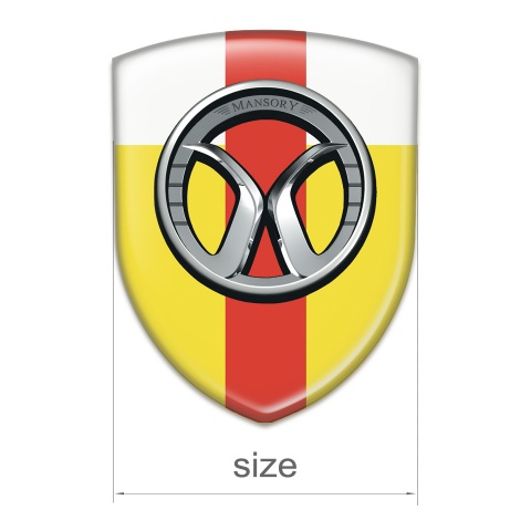 Mansory Car Accessories Badge Yellow White with Red Band Edition 