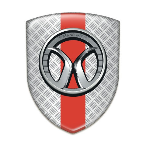 Mansory Silicone Badge Mesh Effect with Red Band 
