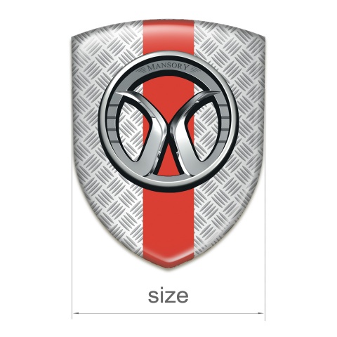 Mansory Silicone Badge Mesh Effect with Red Band 