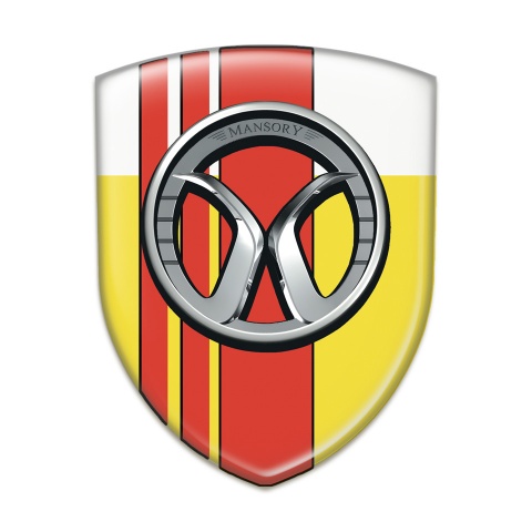 Mansory Silicone Shield Yellow White with Red Tapes 