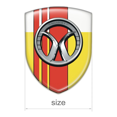 Mansory Silicone Shield Yellow White with Red Tapes 