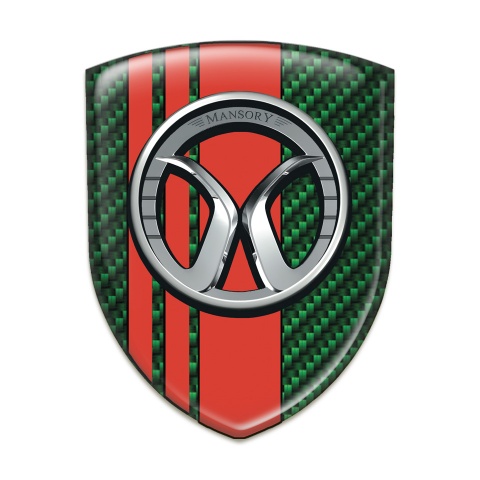 Mansory Logo Emblem Green Carbon Red Tapes 