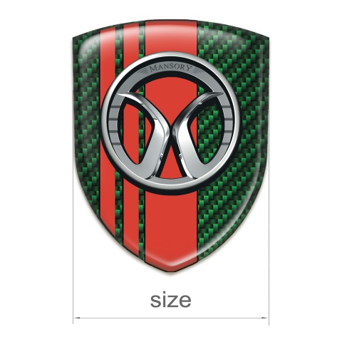 Mansory Logo Emblem Green Carbon Red Tapes 