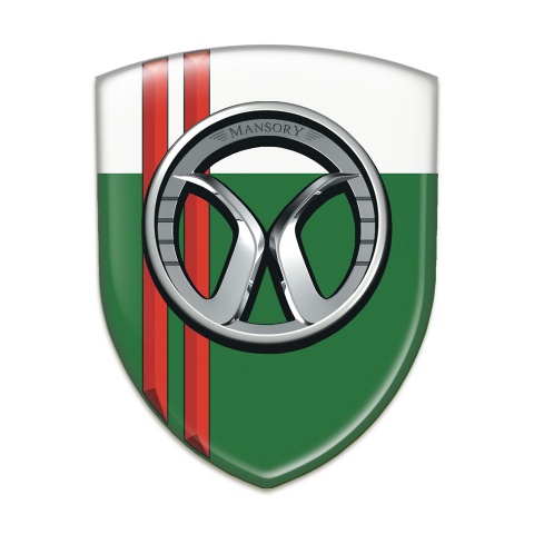Mansory Emblem Interior Green White with Red Stripes 