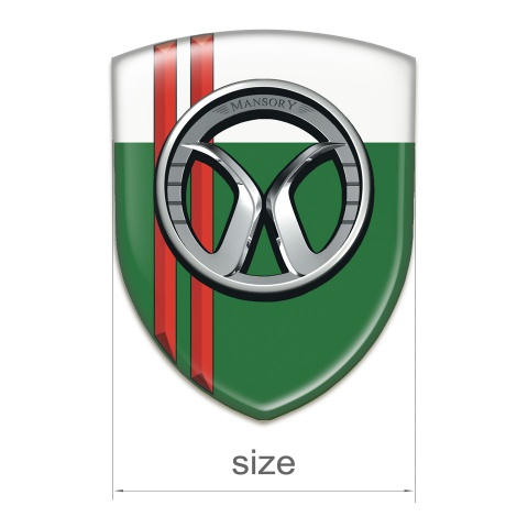 Mansory Emblem Interior Green White with Red Stripes 