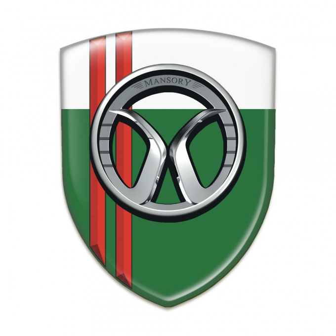 Mansory Emblem Interior Green White with Red Stripes 