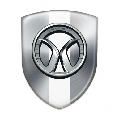 Mansory Emblem Exterior Silver with white Tape 