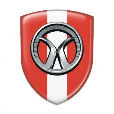 Mansory Tuning Badge  Red with White Tape