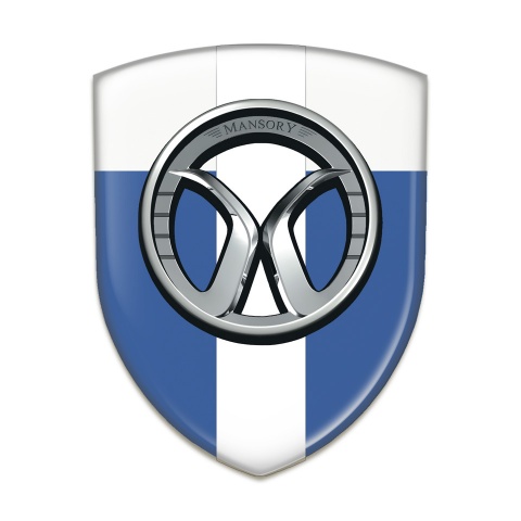 Mansory Silicone Shield Blue White with White Tape 