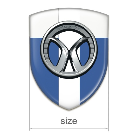 Mansory Silicone Shield Blue White with White Tape 
