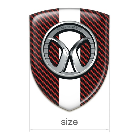 Mansory Resin Sticker Red Carbon White Tape 