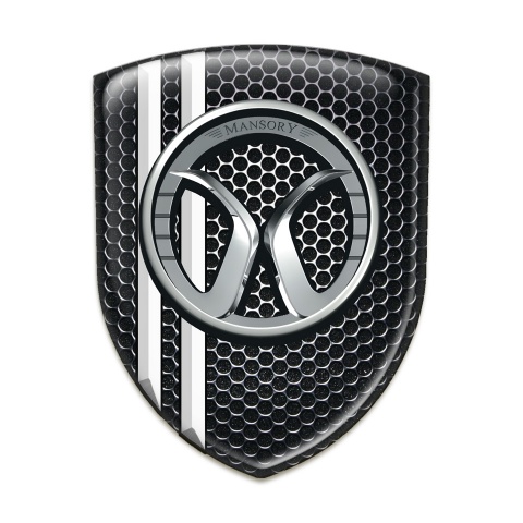 Mansory Emblem Exterior Perforated Steel with White lines Style 
