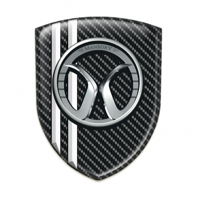 Mansory Emblem Interior Black carbon White Lines Style 