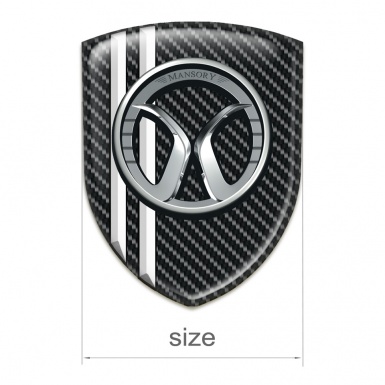 Mansory Emblem Interior Black carbon White Lines Style 