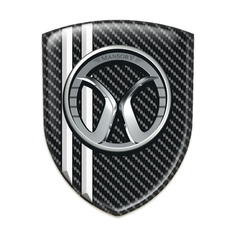 Mansory Emblem Interior Black carbon White Lines Style 