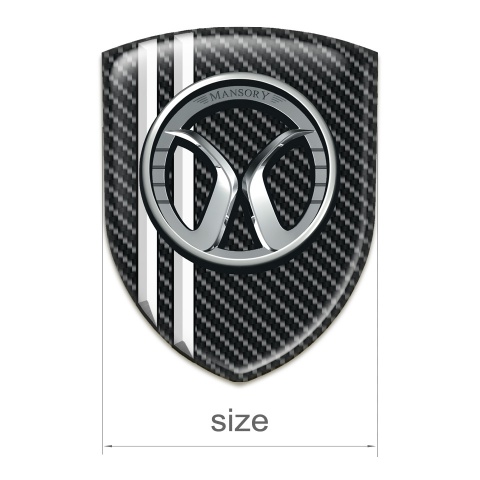 Mansory Emblem Interior Black carbon White Lines Style 