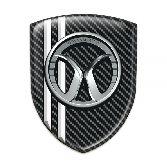 Mansory Emblem Interior Black carbon White Lines Style 