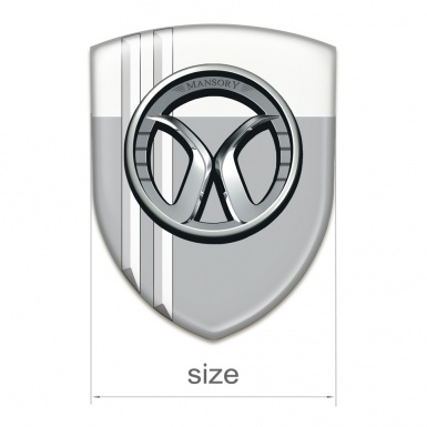 Mansory Silicone Shield Grey White with White Lines Style 