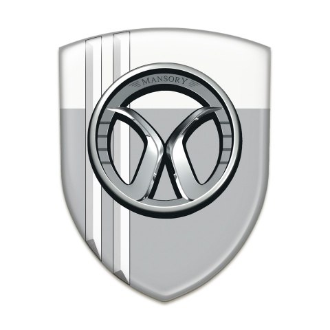 Mansory Silicone Shield Grey White with White Lines Style 