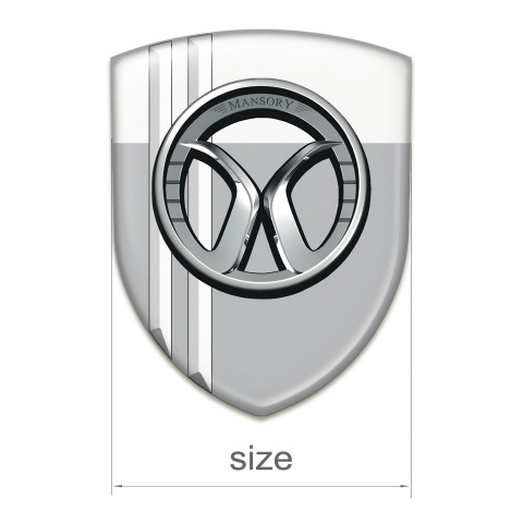 Mansory Silicone Shield Grey White with White Lines Style 