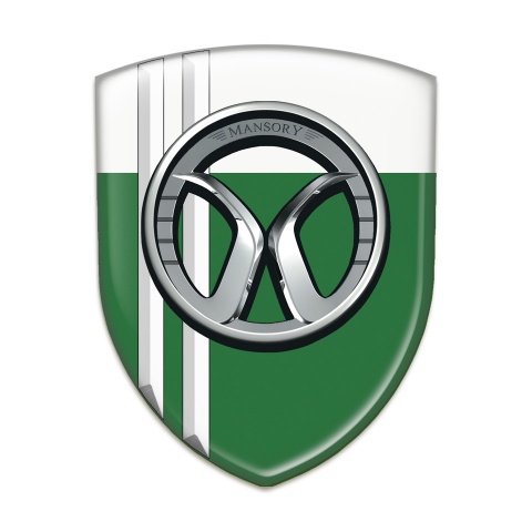 Mansory Tuning Emblem Green White with White Lines Style 