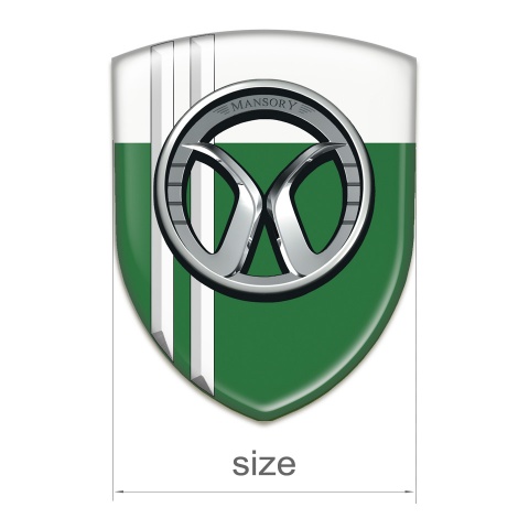 Mansory Tuning Emblem Green White with White Lines Style 