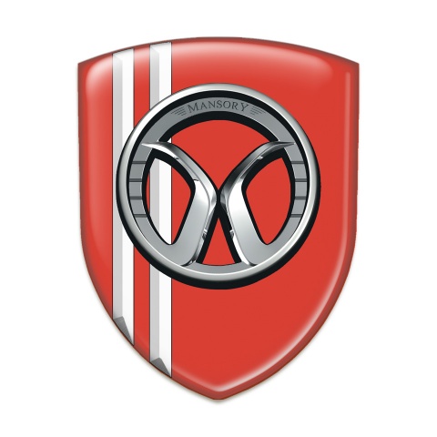 Mansory Resin Sticker Red with White Lines Style 