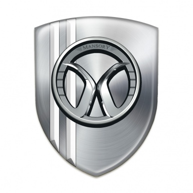 Mansory  Emblem Exterior Silver with White Lines Style 