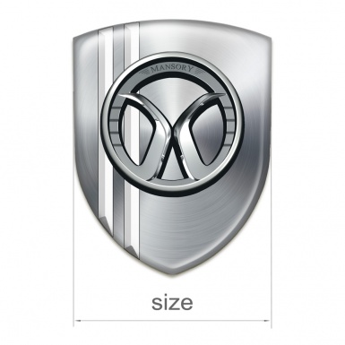 Mansory  Emblem Exterior Silver with White Lines Style 
