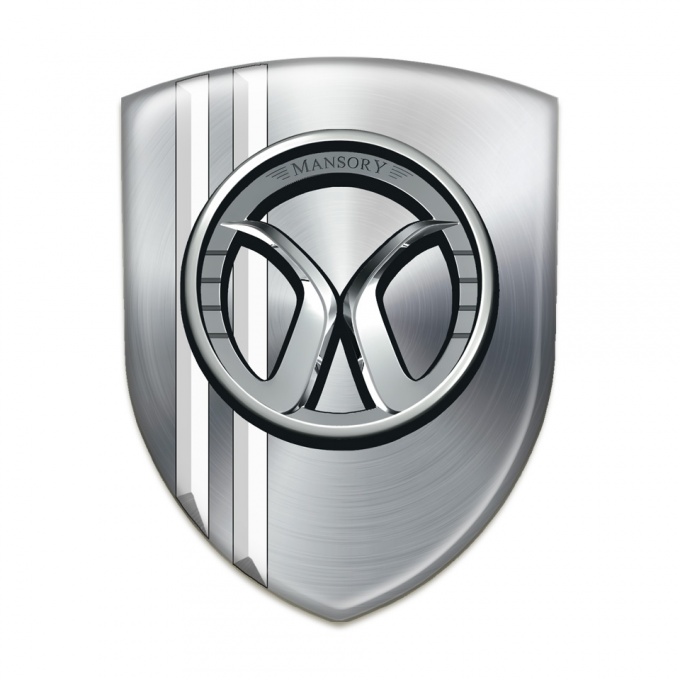 Mansory  Emblem Exterior Silver with White Lines Style 
