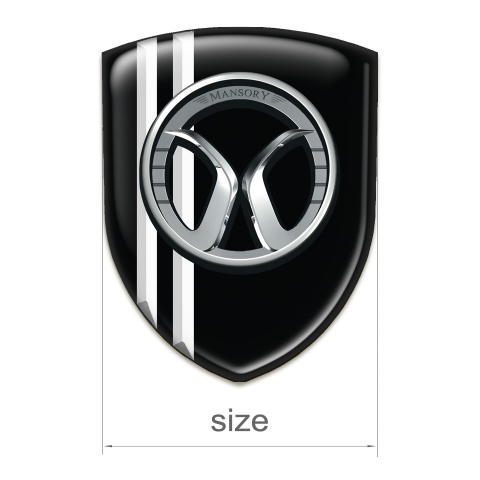 Mansory Emblem Interior Black with White Lines Style 
